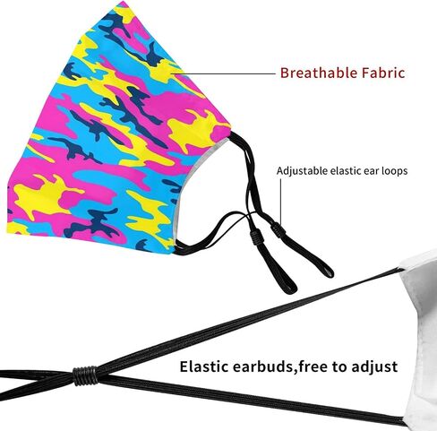 4pcs Face Mask With Filter Pocket Washable Reusable Face Bandanas Balaclava For Men Women in Saudi Arabia