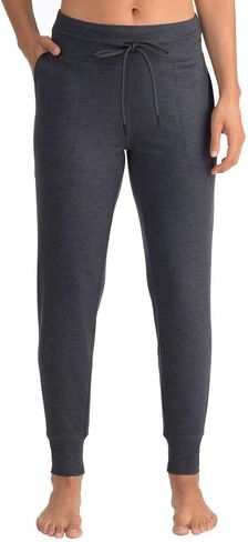 LOLË Womens Relaxed Fit Joggers 2 Pack Black/Dark Gray in Saudi Arabia