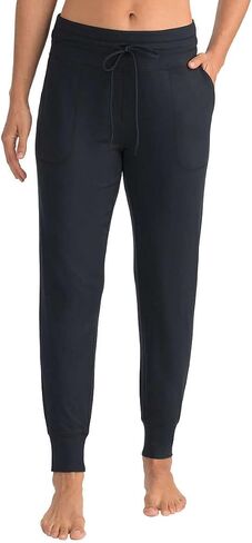 LOLË Womens Relaxed Fit Joggers 2 Pack Black/Dark Gray in Saudi Arabia