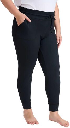 LOLË Womens Relaxed Fit Joggers 2 Pack Black/Dark Gray in Saudi Arabia