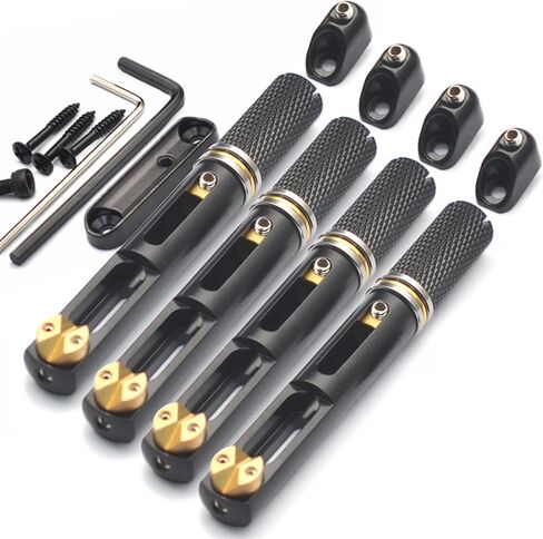Guitar Fixed Bridge Single, Headless Guitar Individual Bridge, 1 Piece Bridge for Electric Bass Guitar Precision Adjustment (Black) in Saudi Arabia