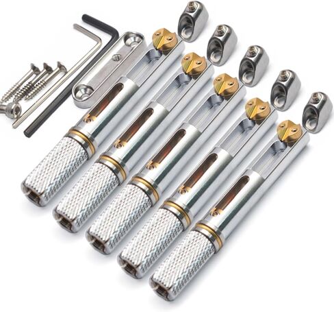 Guitar Fixed Bridge Single, Headless Guitar Individual Bridge, 1 Piece Bridge for Electric Bass Guitar Precision Adjustment (Black) in Saudi Arabia