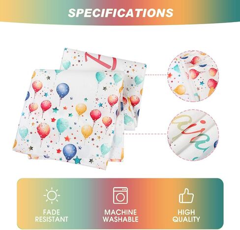 Netnology Black Happy Birthday Table Runner Decorations,Colorful Balloons and Stars Table Runner Birthday Decorations for Women Men Indoor Home Kitchen Party Decor 13 x 72 Inch in Saudi Arabia