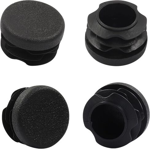 Murtenze 48 PCS 7/8 Inch Round Plastic Plug - Black End Caps Included - Sturdy Chair Glide Insert Finishing Plug for Fencing Posts and Furniture in Saudi Arabia