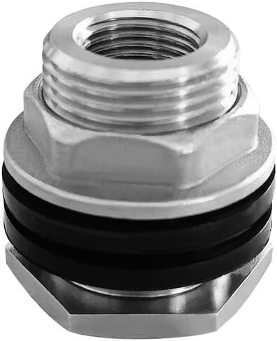 Joywayus 1/2 "NPT أنثى x 3/4" GHT ذكر الفولاذ المقاوم للصدأ تركيب الحاجز السائبة وصلة أنابيب الرأس الحاجز خزان تركيب المقرنة in Kuwait