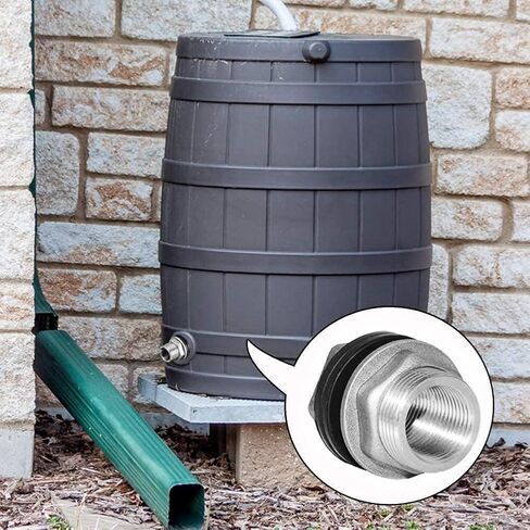 Joywayus 1/2 "NPT أنثى x 3/4" GHT ذكر الفولاذ المقاوم للصدأ تركيب الحاجز السائبة وصلة أنابيب الرأس الحاجز خزان تركيب المقرنة in Kuwait