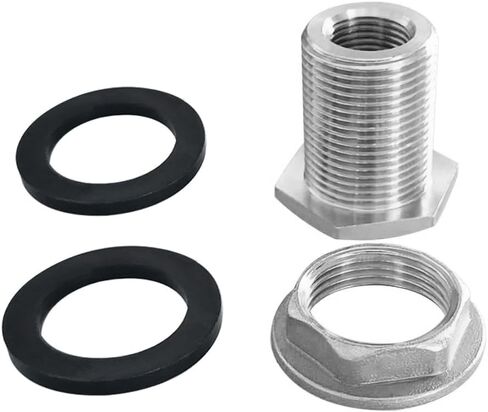 Joywayus 1/2 "NPT أنثى x 3/4" GHT ذكر الفولاذ المقاوم للصدأ تركيب الحاجز السائبة وصلة أنابيب الرأس الحاجز خزان تركيب المقرنة in Kuwait
