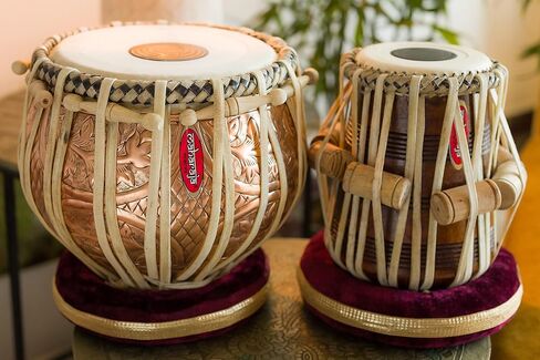 مجموعة طبلة طبلة من مهراجا ميوزيكالز، احترافية، بيان نحاسي 3.5 كجم - نحت مصمم، شيشام طبلة ديان، حقيبة مبطنة، مطرقة، وسائد، غطاء، آلة الطبلة الموسيقية (PDI-CJH) in Kuwait