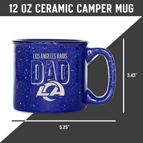 Rico Industries NFL Football Dad 12oz Laser Engraved Campfire Mug in Saudi Arabia