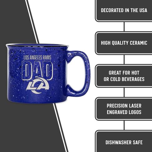 Rico Industries NFL Football Dad 12oz Laser Engraved Campfire Mug in Saudi Arabia