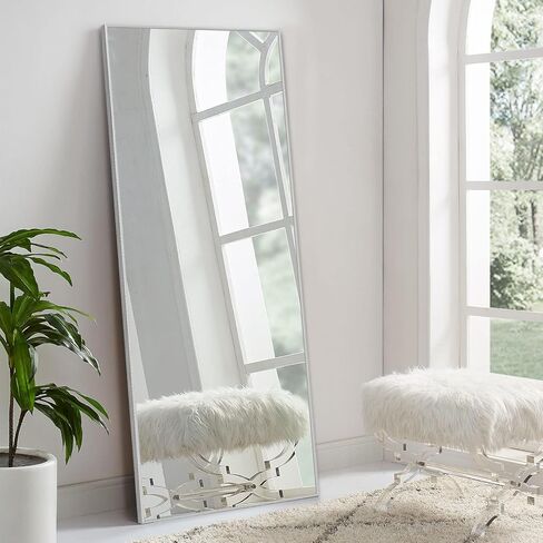 Natsukage 64"x21" Full Length Mirror Full Body Mirror Wall Mirror Full Length Standing Mirror Large Floor Mirror Standing Hanging or Leaning Against Wall Aluminum Alloy Frame(Silver) in Saudi Arabia