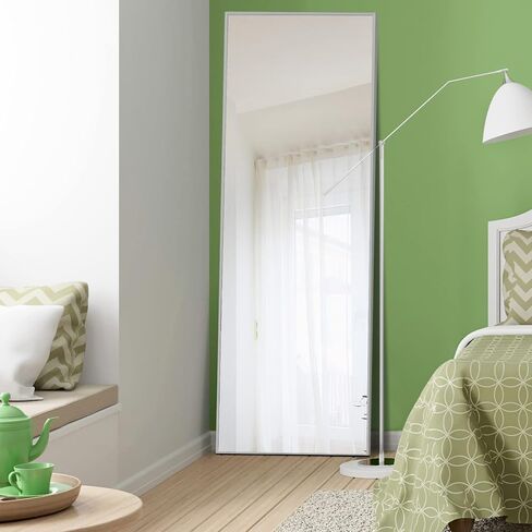 Natsukage 64"x21" Full Length Mirror Full Body Mirror Wall Mirror Full Length Standing Mirror Large Floor Mirror Standing Hanging or Leaning Against Wall Aluminum Alloy Frame(Silver) in Saudi Arabia