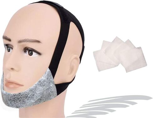 حزام الذقن CPAP لا يسبب الحكة ولا رائحة ولا بقع، للحجم الصغير إلى المتوسط، لوازم CPAP للبشرة الحساسة، حزام الذقن غير الجراحي المضاد للشخير بدون تهيج، حزام منع التنفس بالفم المفتوح in Saudi Arabia