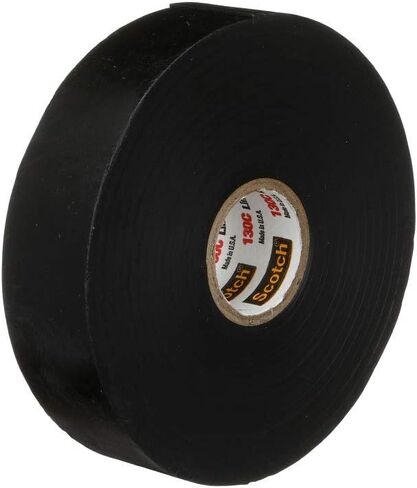 3M Scotch Linerless Electrical Splicing Tape 130C for Wires and Cables, 3/4 in x 30 ft, Rubber Backing, Self Fusing, UV Resistance, Highly Conformable, Moisture Seal, Black, 1 Roll in Saudi Arabia