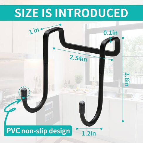 4 Pack Over The Door Hook, Heavy Duty Door Hanger Hooks, Stainless Steel Adjustable Double Hook for Kitchen, Bathroom, Wardrobe, Office (Silver) in Saudi Arabia