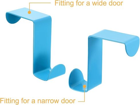 uxcell Over The Door Hooks,8pcs - Stainless Steel Door Hangers Hooks, S-Shaped Double Hooks for Hanging Clothes, Hats, Towels (Black) in Saudi Arabia