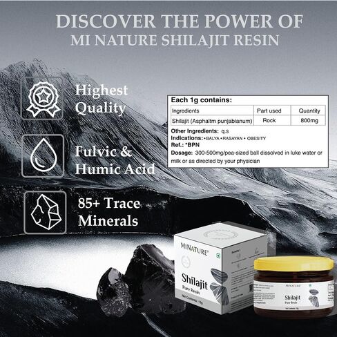 minature Shilajit, Ashwagandha & Ginseng Capsules |500mg, 60 Veg Capsules, 1Month Supply, 30g| Pure & Natural | Chemical Free Preservatives Free| Vegan fulvic acid | made in India in Saudi Arabia