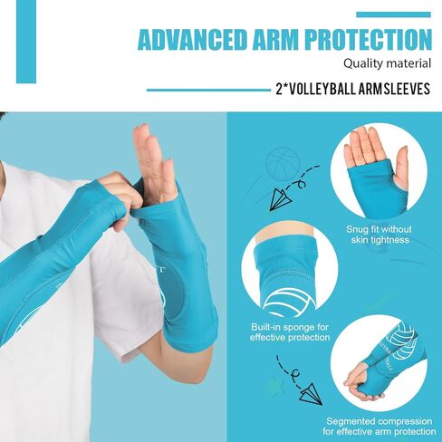 Shappy 2 Pcs Volleyball Arm Sleeves Forearm Sleeves Volleyball Arm Pads for Boys Girls Teen Youth Wrist Guard in Saudi Arabia
