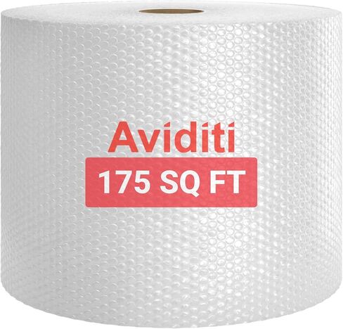 Aviditi Bubble Wrap Roll 1/2" x 24" x 50' Long (100 Sq Ft) Cushioning Wrap for Packing, Moving, Mailing & Shipping Supplies, Large Perforated Bubble Sheets Packaging Material for Fragile Items in Saudi Arabia