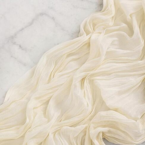 10 Pack Beige Gauze Table Runner 35x120 Inches with 20 Ribbons, Cheesecloth Rustic Boho Table Runner for Bridal Shower Wedding Party First Communion Centerpiece Engagement Rustic Boho Decoration in Saudi Arabia