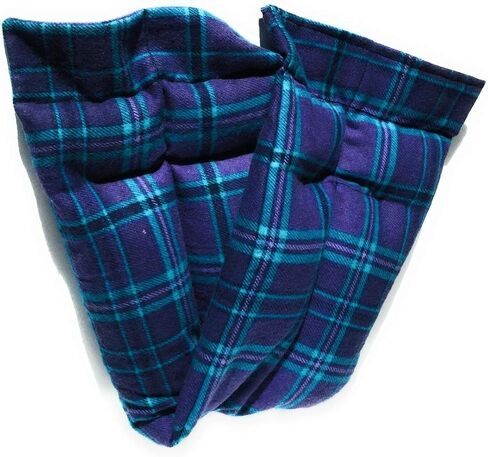 Microwavable Heating Pad, Cozy Plaid Flannel, Natural Rice Filling, Handcrafted (Red and Black Plaid) in Saudi Arabia