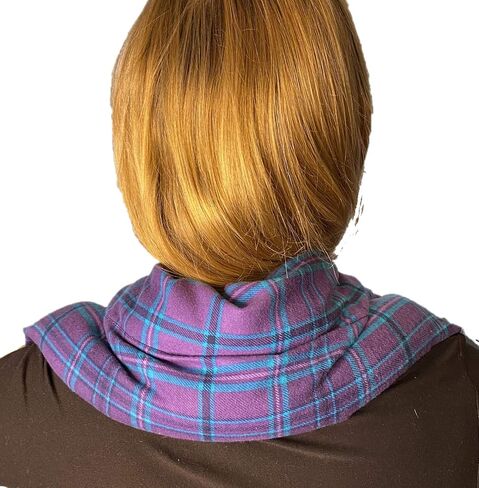 Microwavable Heating Pad, Cozy Plaid Flannel, Natural Rice Filling, Handcrafted (Red and Black Plaid) in Saudi Arabia