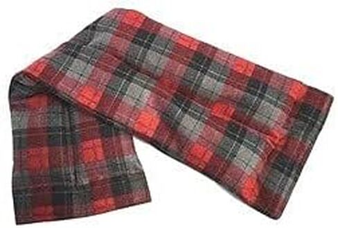 Microwavable Heating Pad, Cozy Plaid Flannel, Natural Rice Filling, Handcrafted (Red and Black Plaid) in Saudi Arabia