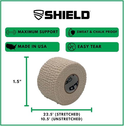 SHIELD | Weightlifting Tape - Made in USA, Hook Grip, Cross-Training, WOD Grip Tape 3-Pack– Durable, Non-Slip, Comfortable Stretchy Athletic Tape – Thumb, Wrist, Finger Protection (Pink) in Saudi Arabia