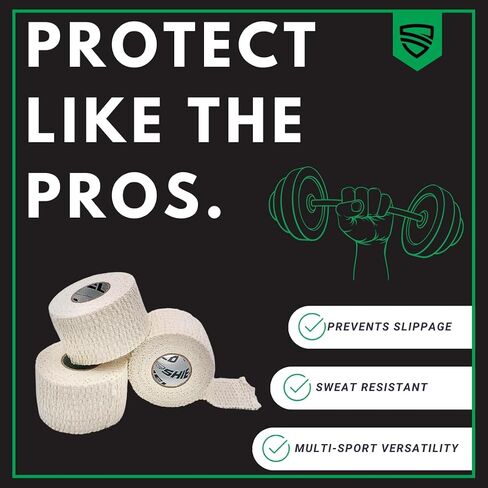 SHIELD | Weightlifting Tape - Made in USA, Hook Grip, Cross-Training, WOD Grip Tape 3-Pack– Durable, Non-Slip, Comfortable Stretchy Athletic Tape – Thumb, Wrist, Finger Protection (Pink) in Saudi Arabia