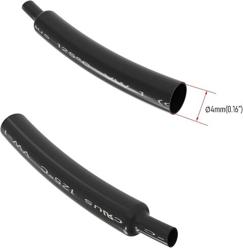 Heat Shrink Tubing 50mm(1.97 in) Dia 1M(3.28 ft) Long 2:1 Ratio Wire Connectors Kit Wrap Tube Can Be Used for Batch Shrinkage Treatment Waterproof Loom Gun Electrical Tape Polyolefin Black in Saudi Arabia