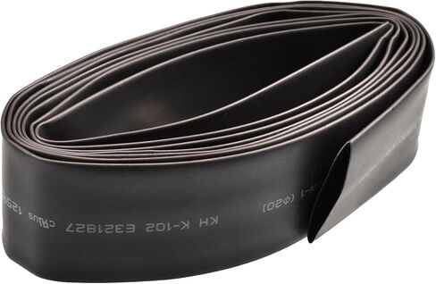 Heat Shrink Tubing 50mm(1.97 in) Dia 1M(3.28 ft) Long 2:1 Ratio Wire Connectors Kit Wrap Tube Can Be Used for Batch Shrinkage Treatment Waterproof Loom Gun Electrical Tape Polyolefin Black in Saudi Arabia