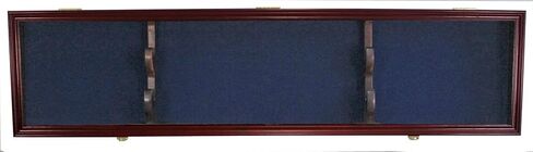 DisplayGifts 1 Sword Sabre Display Case خزانة حامل حامل جدار رف صندوق الظل قابل للقفل باب أسود من الداخل، مع إطار من خشب الماهوجني in Saudi Arabia
