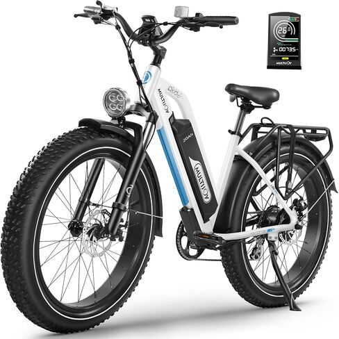 Electric Bike for Adults,Upgraded 48V 20Ah Removable Battery,Peak 1000W Powerful Motor,70Mi Long Range,26"x4" Fat Tire,UL Certified 7-Speed in Saudi Arabia