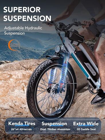 Electric Bike for Adults,Upgraded 48V 20Ah Removable Battery,Peak 1000W Powerful Motor,70Mi Long Range,26"x4" Fat Tire,UL Certified 7-Speed in Saudi Arabia