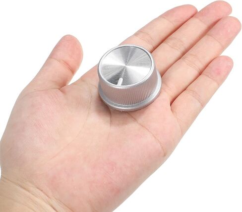 MECCANIXITY Potentiometer Control Knob ABS Guitar Knob for 6mm D Type Shaft Electric Guitar Power Amplifiers Stereos,Volume Tone 180 Degrees Rotary Knob Black Silver 2PCS in Saudi Arabia