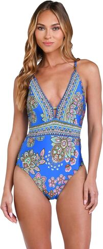 Sunshine 79 Women's Over The Shoulder Keyhole Plunge One Piece Swimsuit in Saudi Arabia