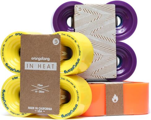 Orangatang in Heat 75 mm Downhill Longboard Skateboard Cruising Wheels (Set of 4) in Saudi Arabia