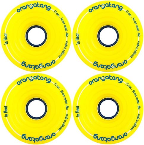 Orangatang in Heat 75 mm Downhill Longboard Skateboard Cruising Wheels (Set of 4) in Saudi Arabia