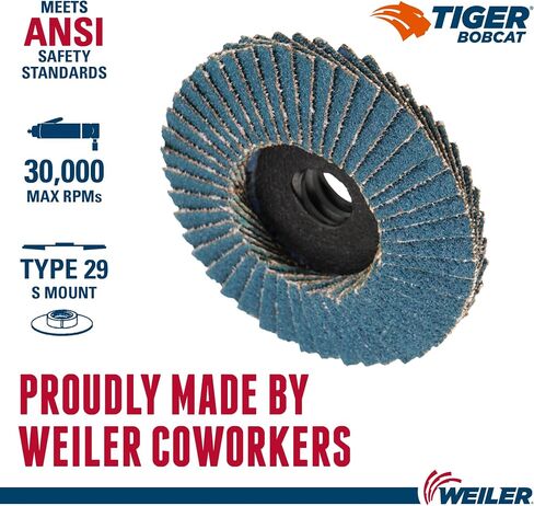 Weiler 50957 2" قرص Bobcat Mini الكاشطة، مسطح (TY27)، حامل من النوع R، 40Z (عبوة من 10) in Saudi Arabia