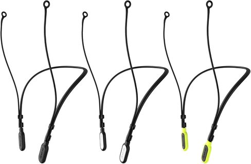 HALLEAST 3 Pack Earplugs Cord, Anti-Lost Earplug Lanyard Neckband, Safety Connector Strap, Black in Saudi Arabia