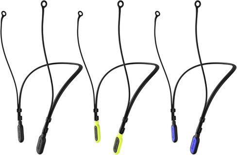 HALLEAST 3 Pack Earplugs Cord, Anti-Lost Earplug Lanyard Neckband, Safety Connector Strap, Black in Saudi Arabia