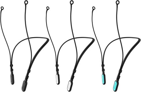HALLEAST 3 Pack Earplugs Cord, Anti-Lost Earplug Lanyard Neckband, Safety Connector Strap, Black in Saudi Arabia