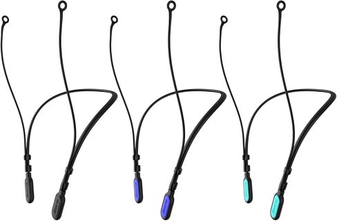 HALLEAST 3 Pack Earplugs Cord, Anti-Lost Earplug Lanyard Neckband, Safety Connector Strap, Black in Saudi Arabia