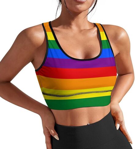 Sports Bras for Women Funny Yoga Crop Tank Tops for Exercise Athletic Workout Running Cycling Gym S-2XL in Saudi Arabia