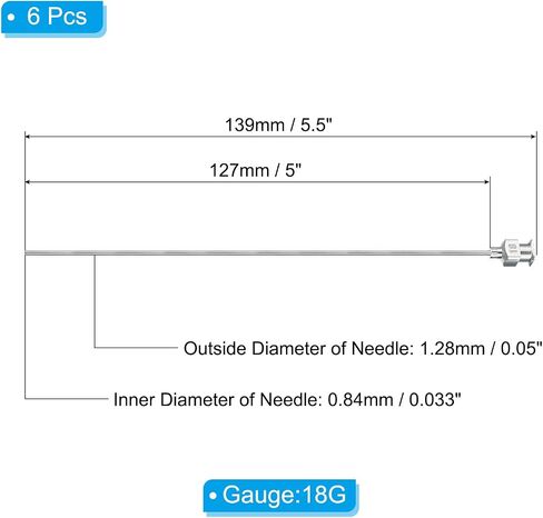 PATIKIL Blunt Tip Dispensing Needle 25G, 6 Pcs 5 Inch Stainless Steel Liquid Dispenser Needles with Lure Lock for Refilling Liquid Inks Adhesives Glue in Saudi Arabia