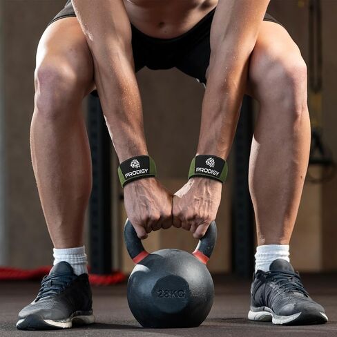 أحزمة معصم ممتازة لرفع الأثقال لتدريبات القوة، كمال الأجسام، رفع الأثقال، كروس فيت، التجاهل، الأثقال، رفع الأثقال، السحب، دعم إضافي للإمساك - مبطنة بقطن 23 بوصة in Kuwait