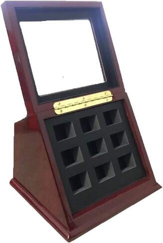 Sports Championship Rings Wooden Display case Shadow Box without Rings (6 Slots) in Saudi Arabia