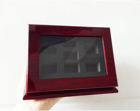 Sports Championship Rings Wooden Display case Shadow Box without Rings (6 Slots) in Saudi Arabia