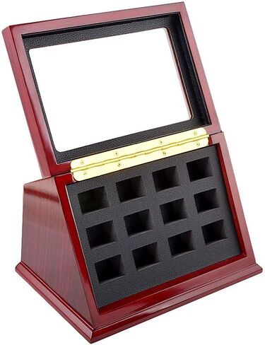 Sports Championship Rings Wooden Display case Shadow Box without Rings (6 Slots) in Saudi Arabia