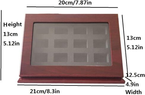 Sports Championship Rings Wooden Display case Shadow Box without Rings (6 Slots) in Saudi Arabia